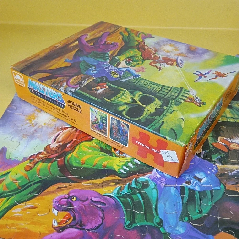 Vintage 80's Masters of the Universe He-Man Golden Jigsaw Puzzle Lot (1 Missing)